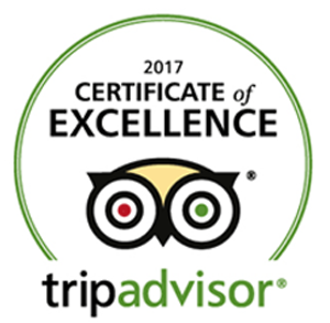 2017 Certificate of Excellence tripadvisor