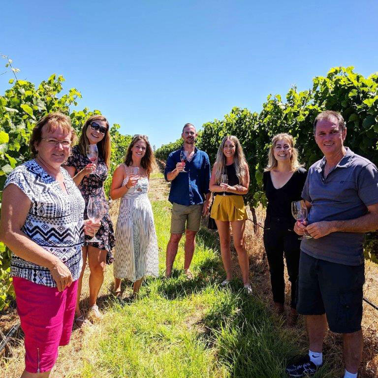 Enjoying the wine on a private wine tours margaret river vineyard