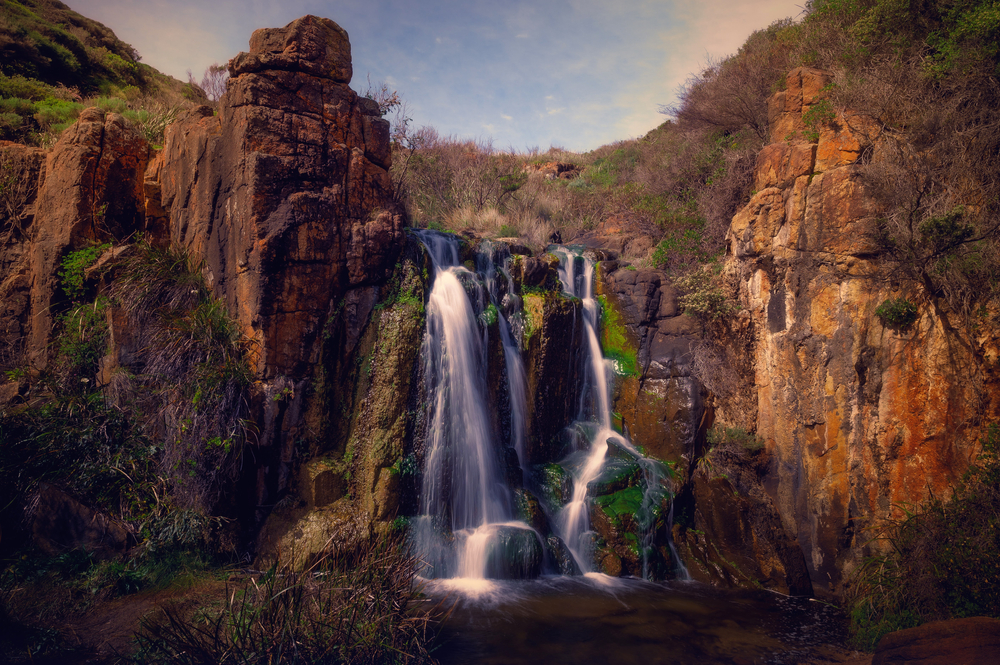 Scenic view of Quinninup Falls in Margaret River Region, Western Australia