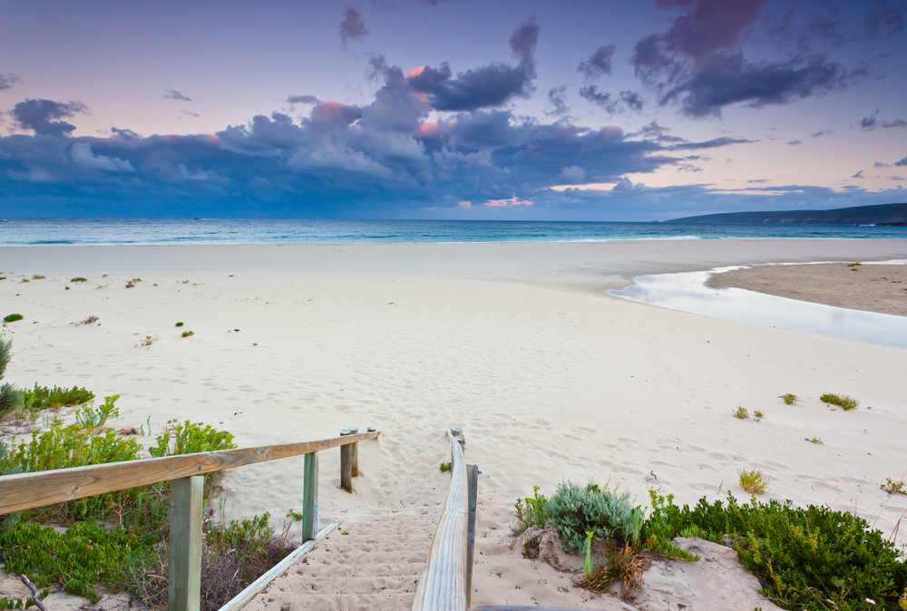 Beautiful white sands in Smiths Beach in Margaret River Western Australia