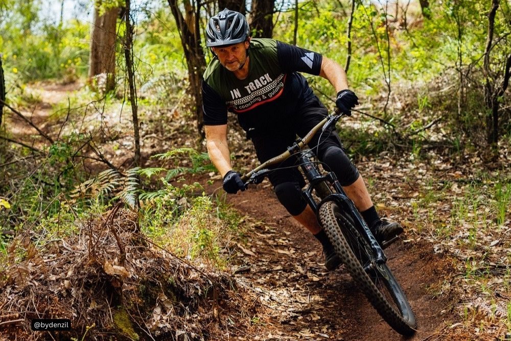 Mountain biker riding on Cut Cork, Wooditjup Trails