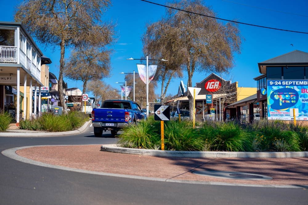 A view of part of the city of Margaret River Wester Australia